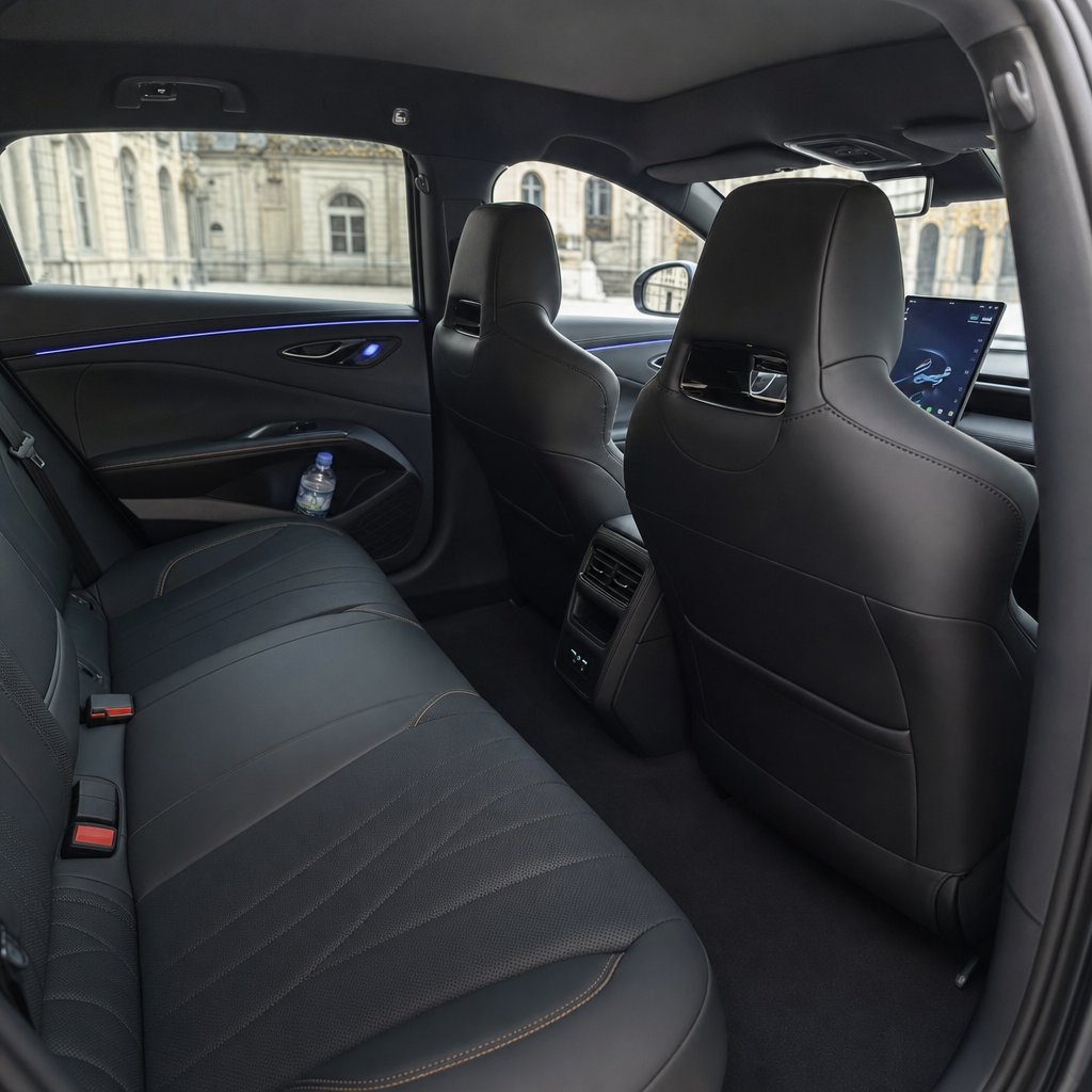 Intérieur premium de la berline électrique BYD Seal — confort à bord d'un VTC à Nancy